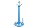 Rustic Light Blue Cast Iron Anchor Paper Towel Holder 16""
